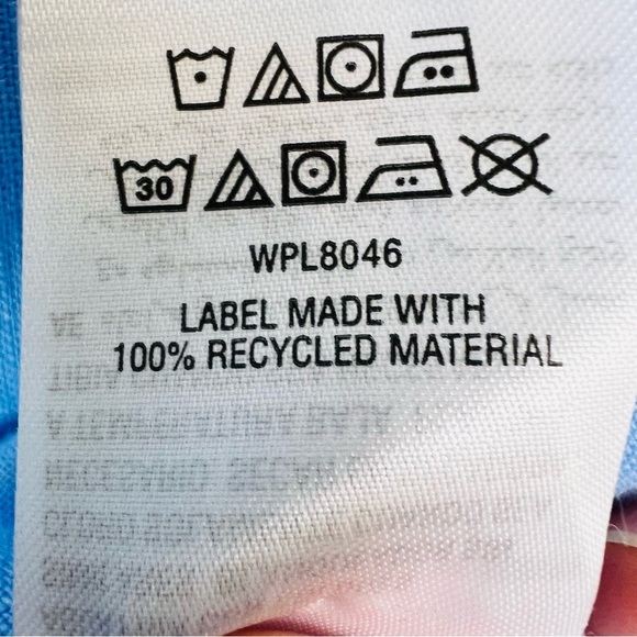 100% LINEN EMBROIDERED LONG BALLOON SLEEVES BLUE TOP SIZE 1X - Picture 6 of 7